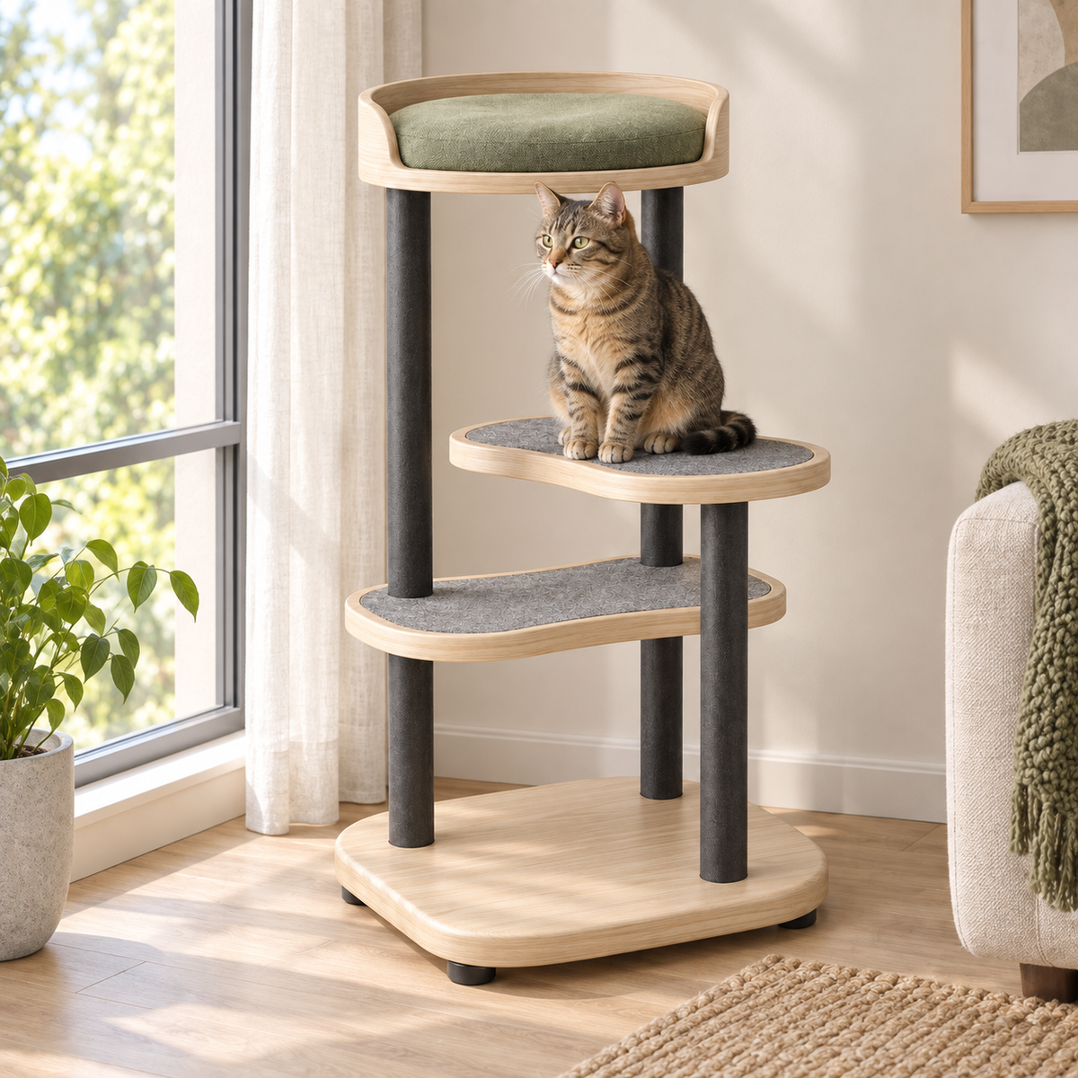 Atria Modular Cat Tower lifestyle view
