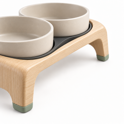Calder Double Bowl Stand detail view